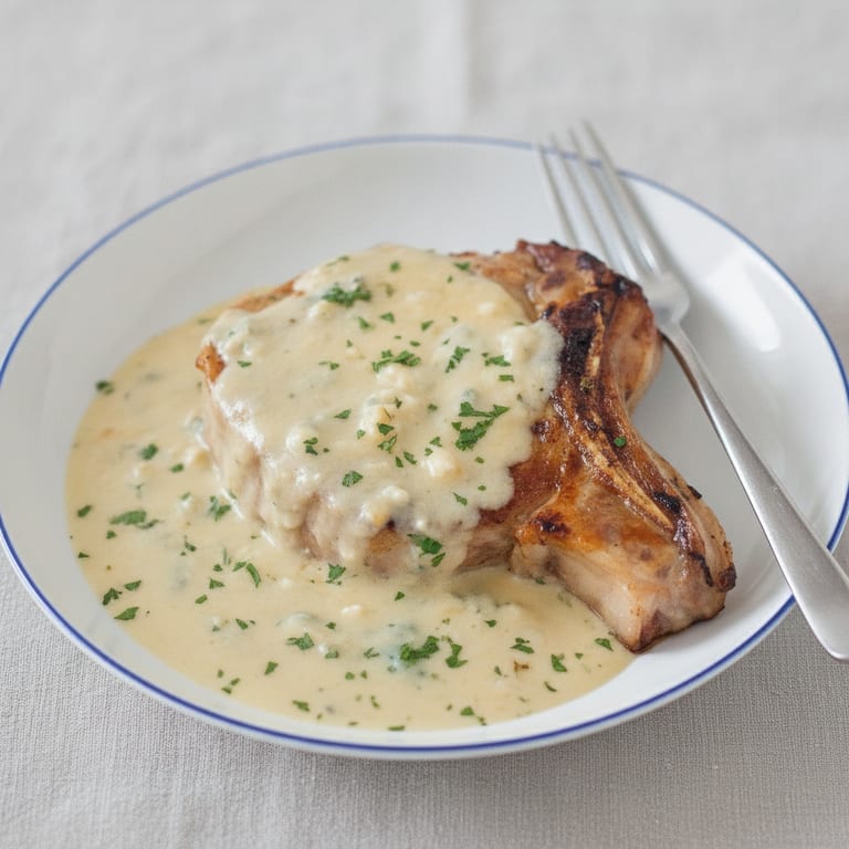 Côtes de veau sauce roquefort
