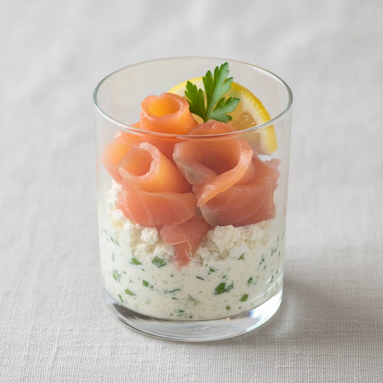 Smoked salmon and ricotta verrines