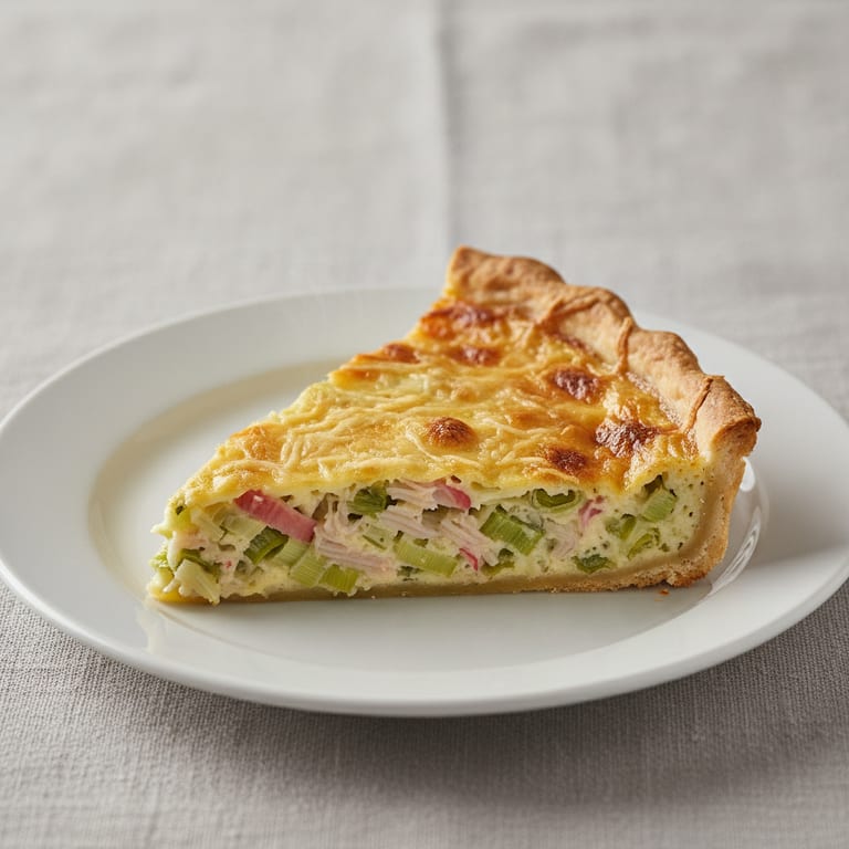 Tarte aux poireaux et surimi