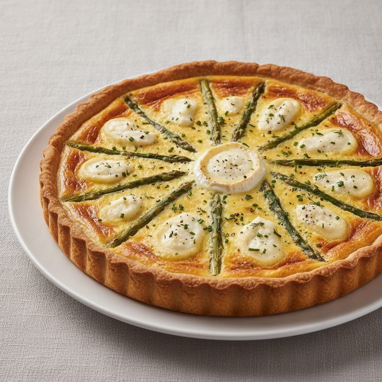 Green Asparagus and Goat Cheese Tart