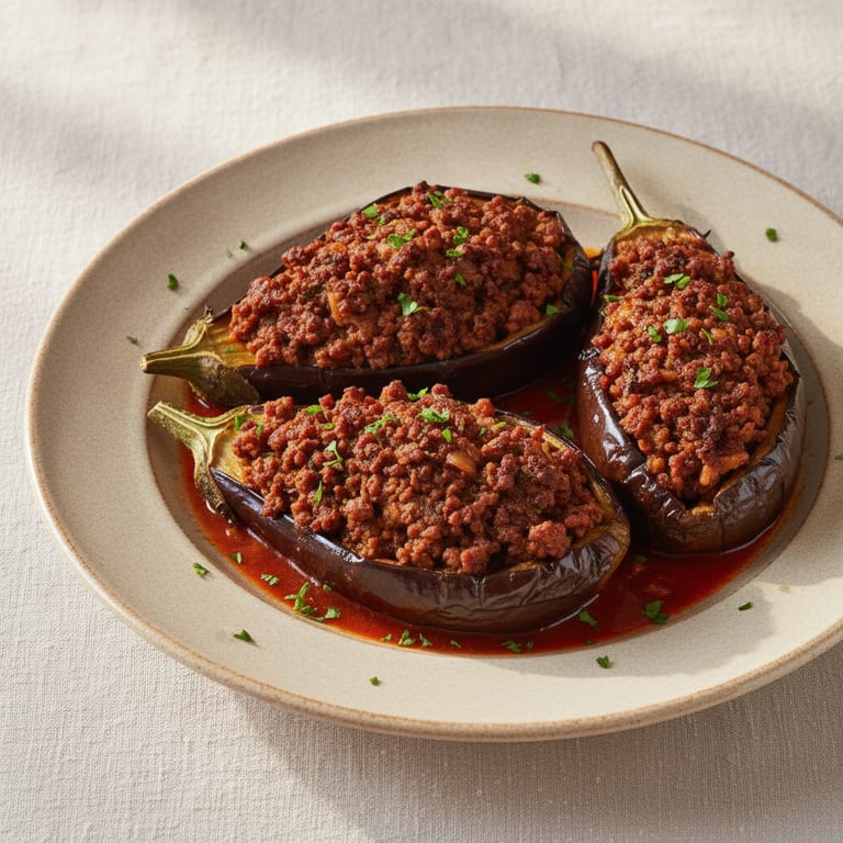 Aubergines farcies à la crétoise