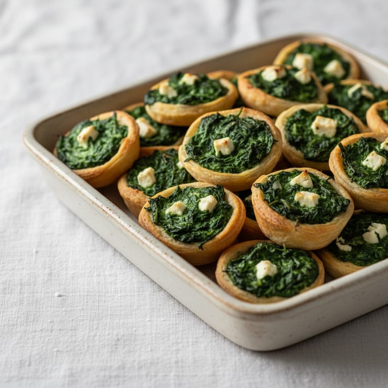 Bouchées aux épinards et féta pour l'apéritif