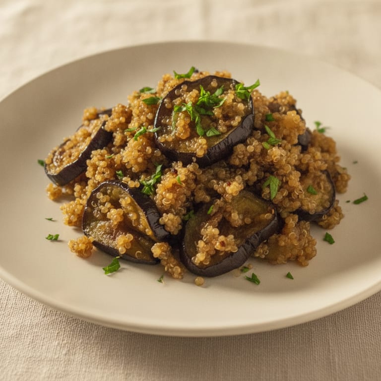 Quinoa et aubergines au miel