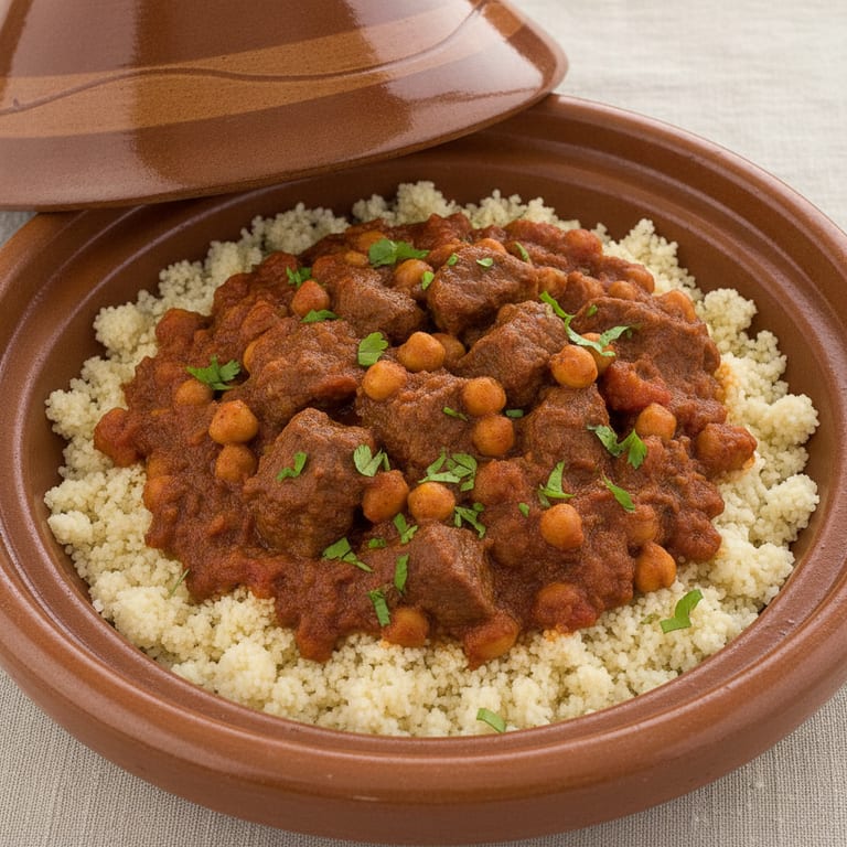 Tajine d'agneau aux pois chiches ( Maroc )