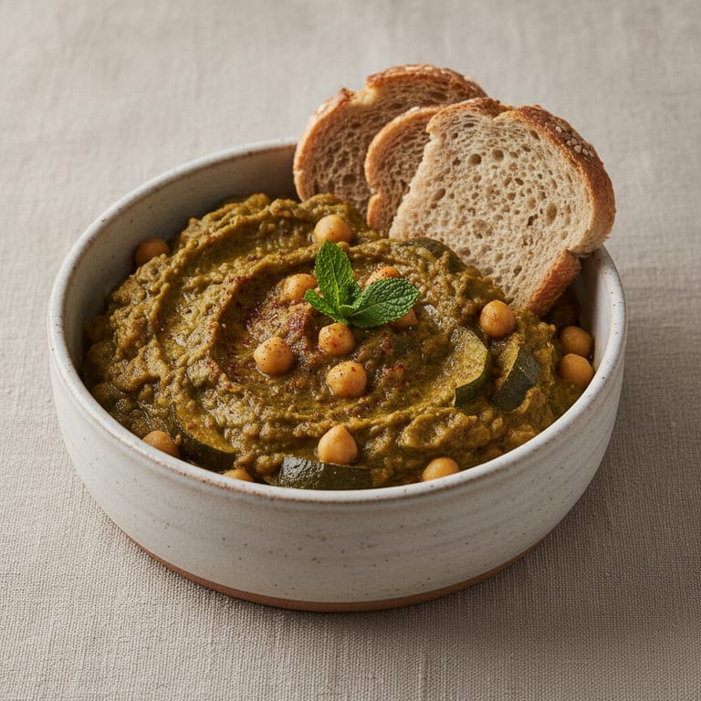 Fondue de courgettes et pois chiches