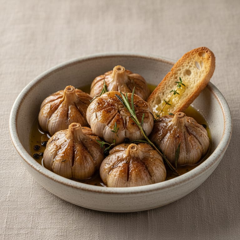 Ail confit en chemise
