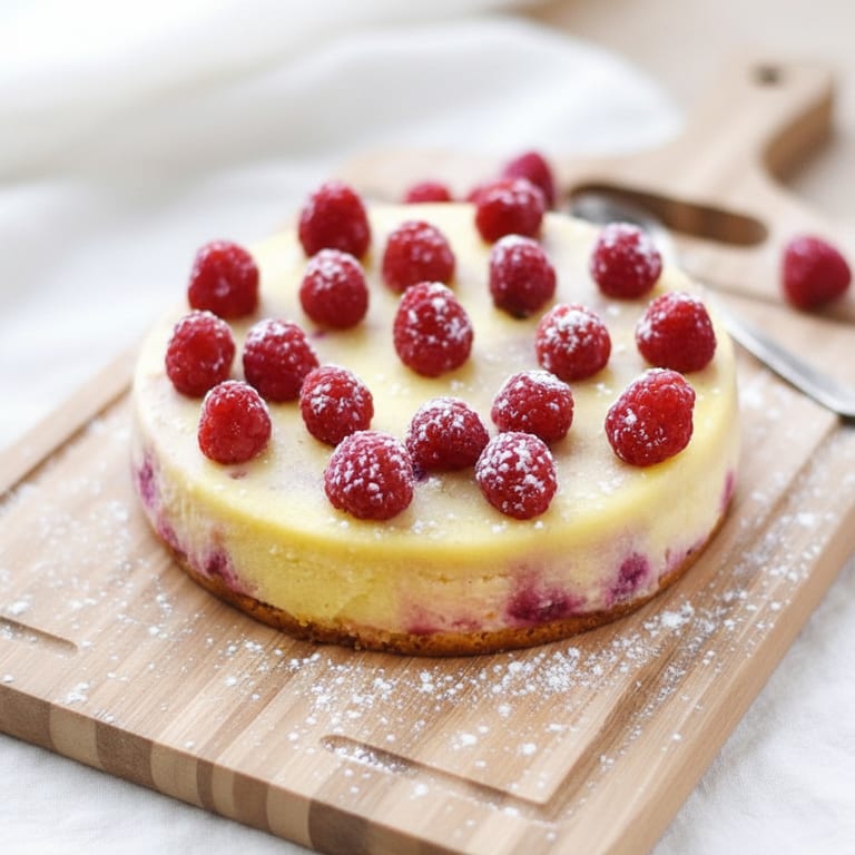 Gâteau magique au chocolat blanc et framboises