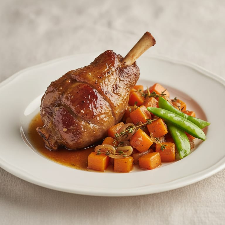 souris d'agneau confites et carottes fondantes