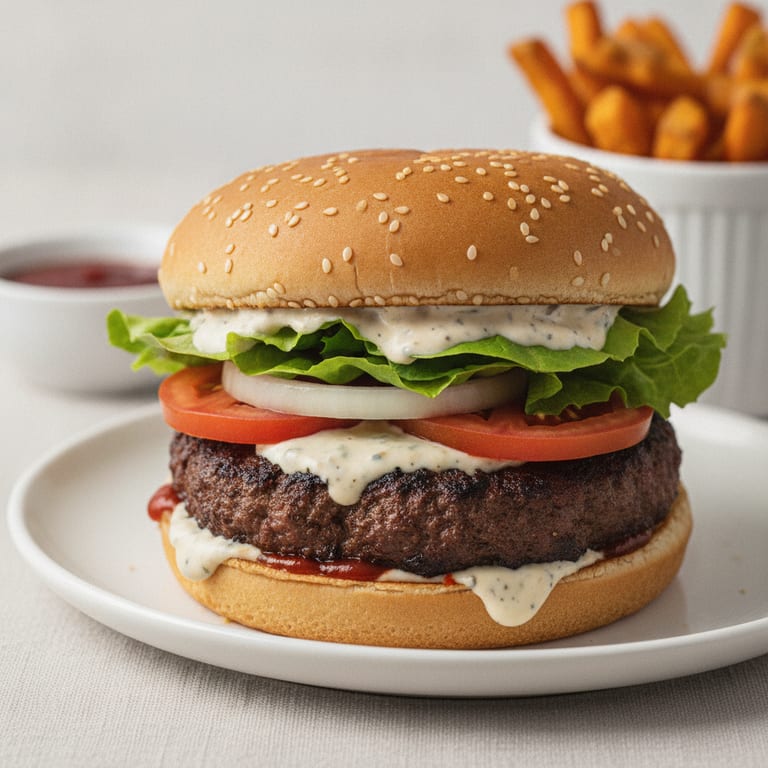 Homemade hamburger