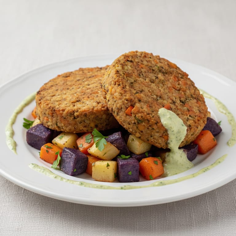 Steak végétal aux céréales et légumes