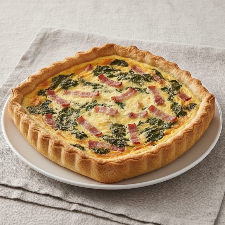 Tarte épinard lardons