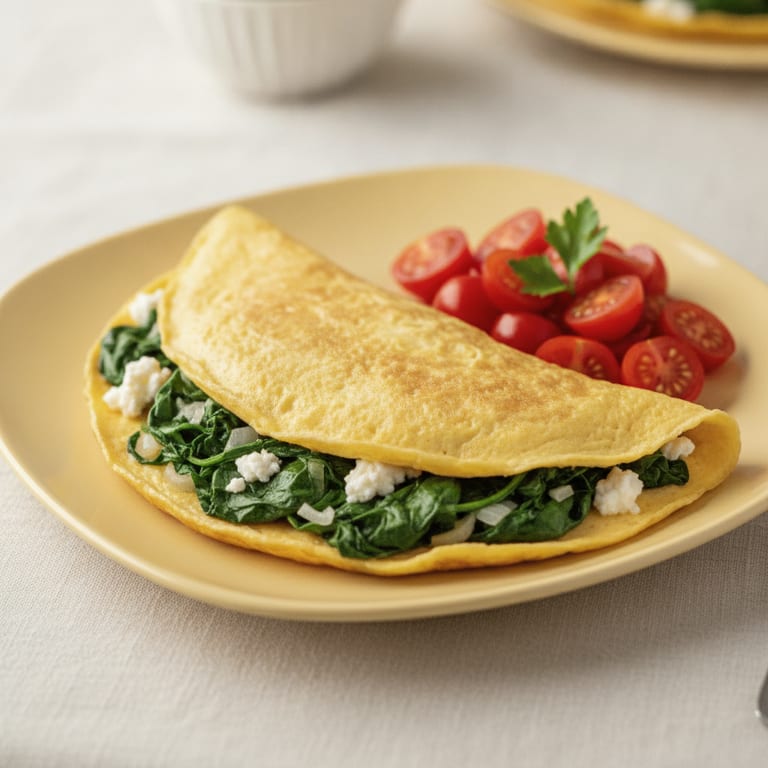 Omelette épinards et chèvre