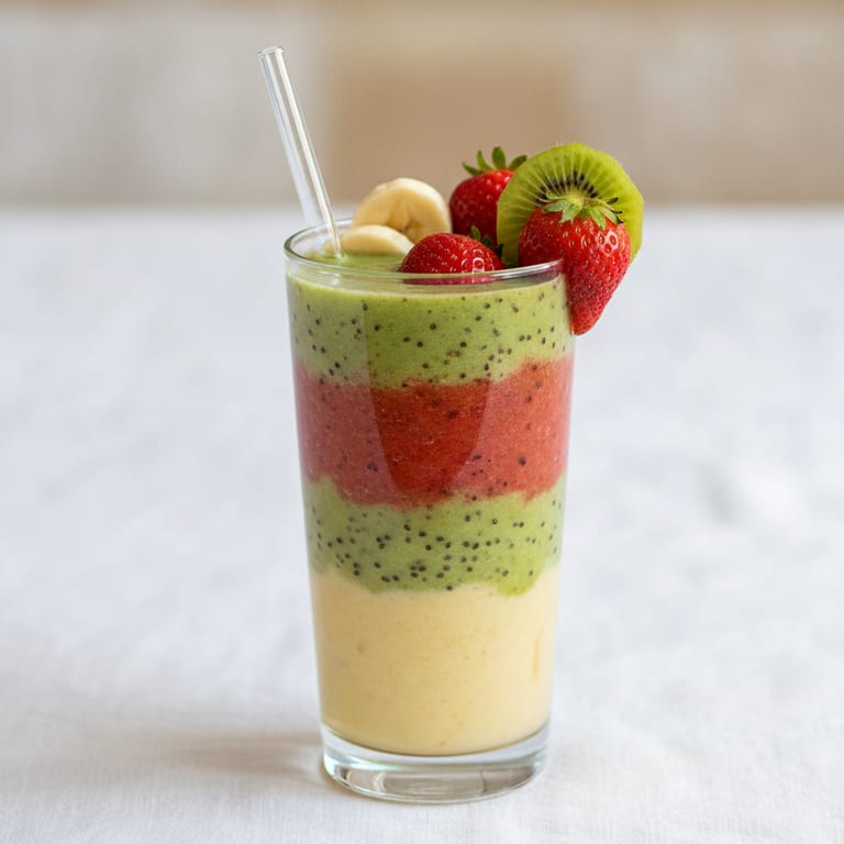 Smoothie kiwi banane fraises