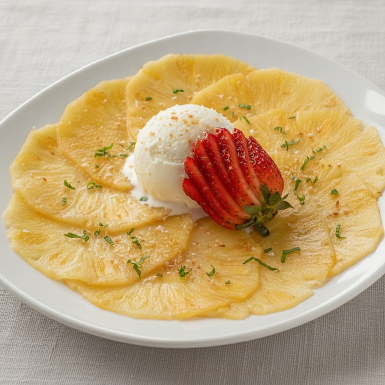 Carpaccio d'ananas parfumé