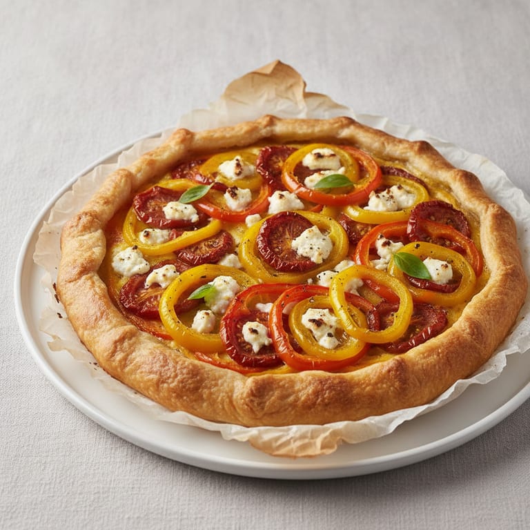 Tarte : feta et légumes du soleil