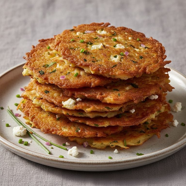 Latkes (galettes de pomme de terre) au fromage de chèvre