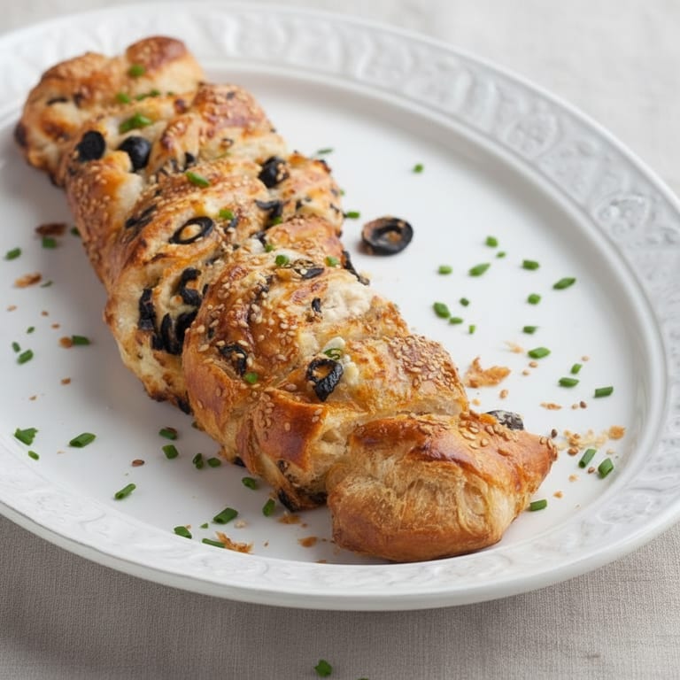 Tresse feuilletée chèvre olive