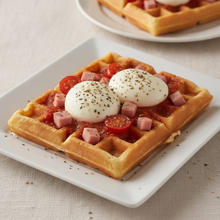 Gaufre façon pizza