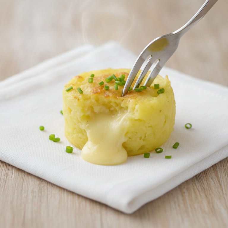 Muffin pommes de terre coeur coulant au fromage