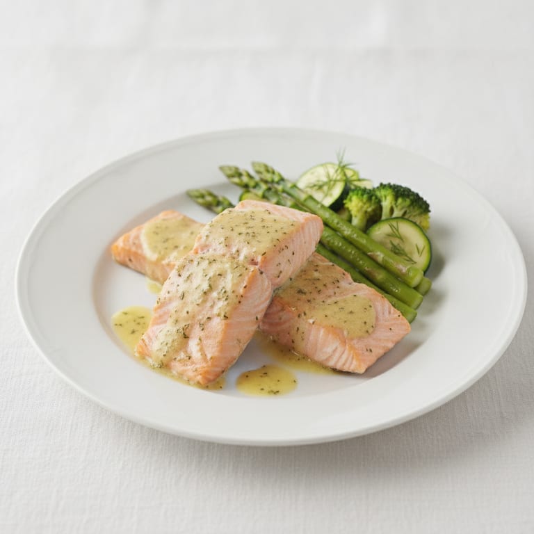 Light and easy salmon steaks