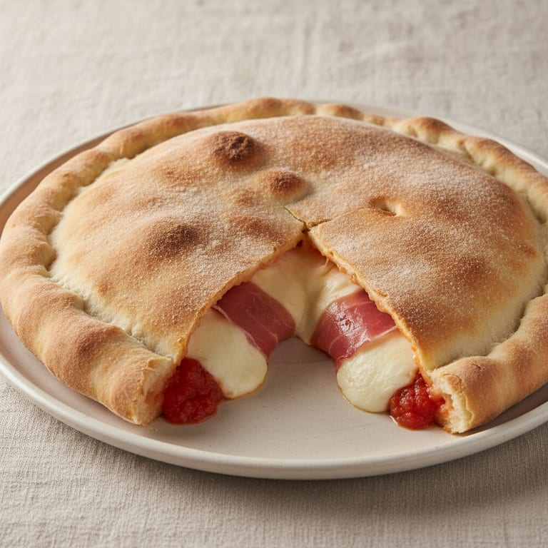 Pizza calzone tomate mozzarella