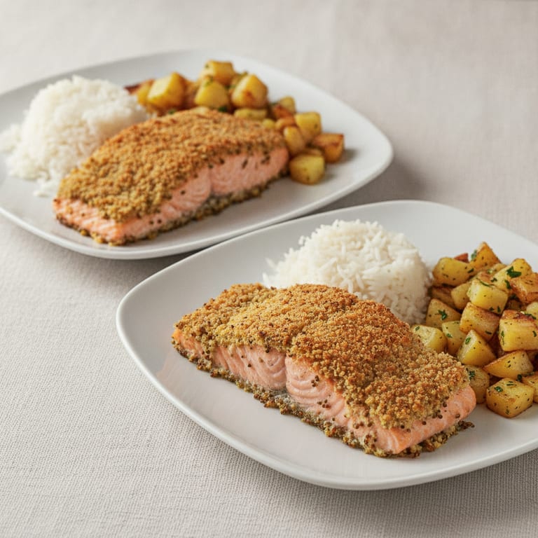 Pavés de saumon en croûte de moutarde