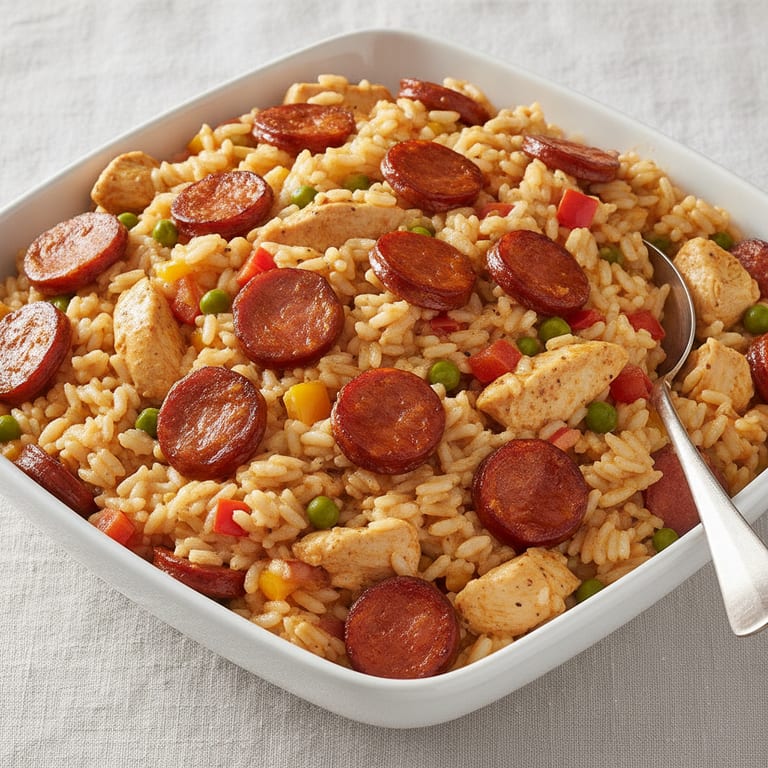 Risotto au poulet et chorizo