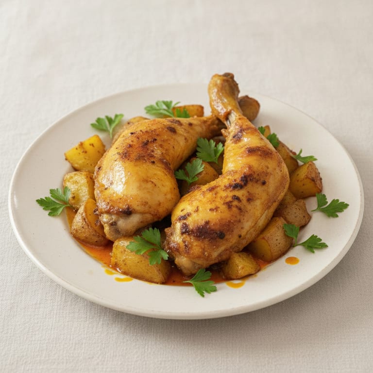 Cuisse de poulet au curry au four facile