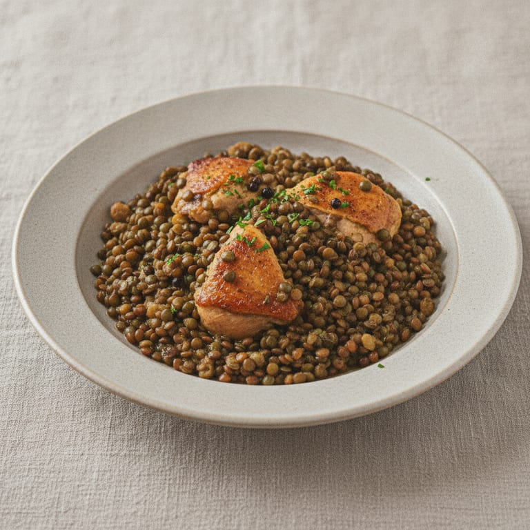 Pintade aux lentilles