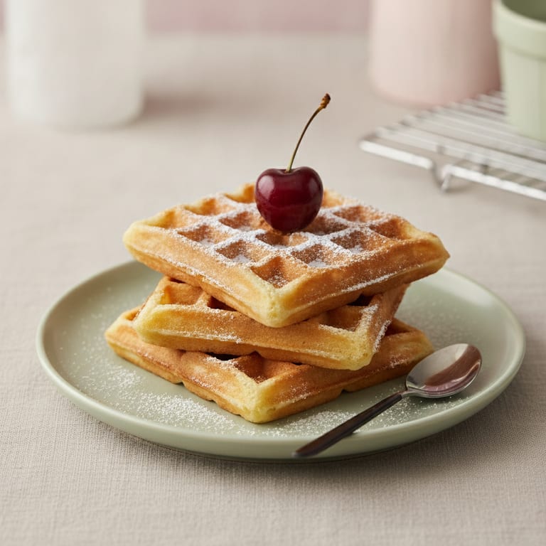 Light and airy lemonade waffles