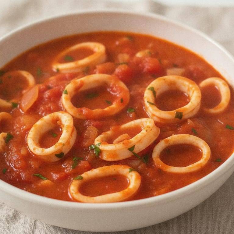 Calmars (ou calamars) tomates crème