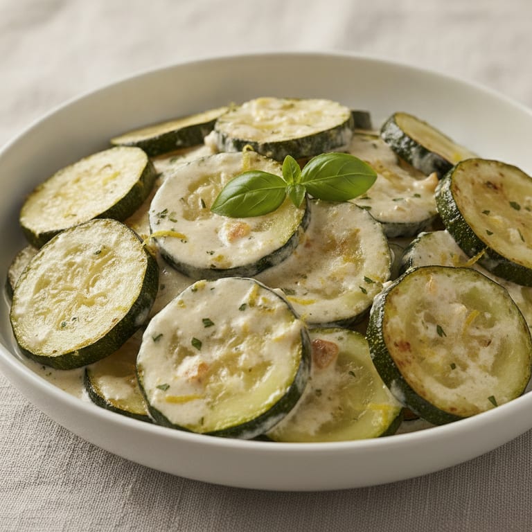 Courgettes à la crème fraîche et au citron