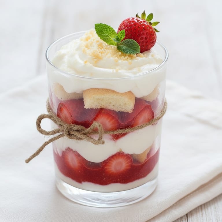 Tiramisu aux fraises et à la menthe