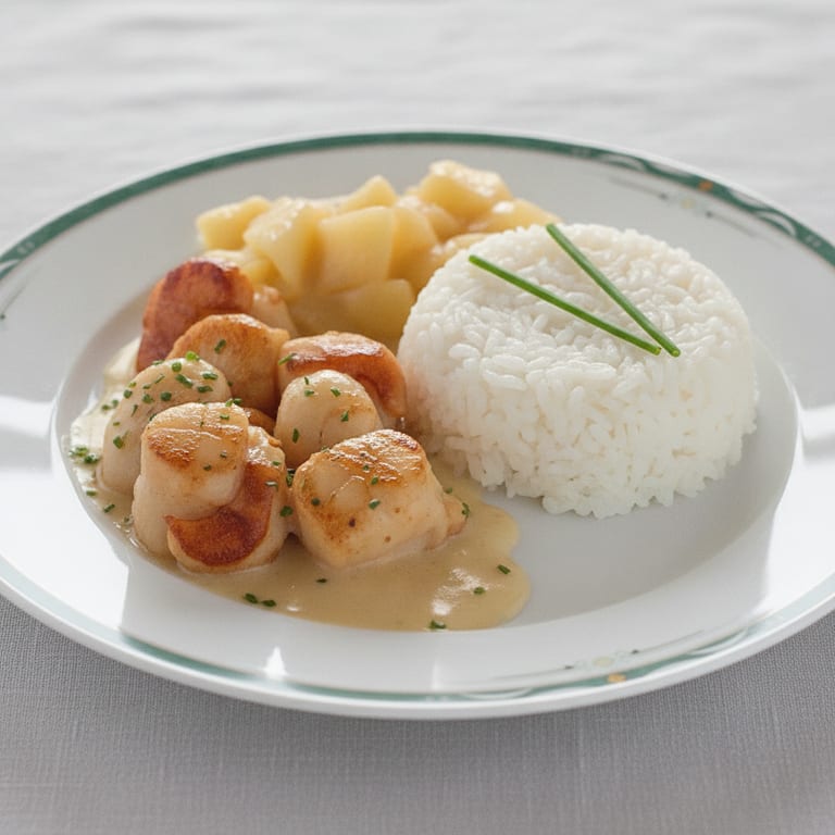 Scallops with cider