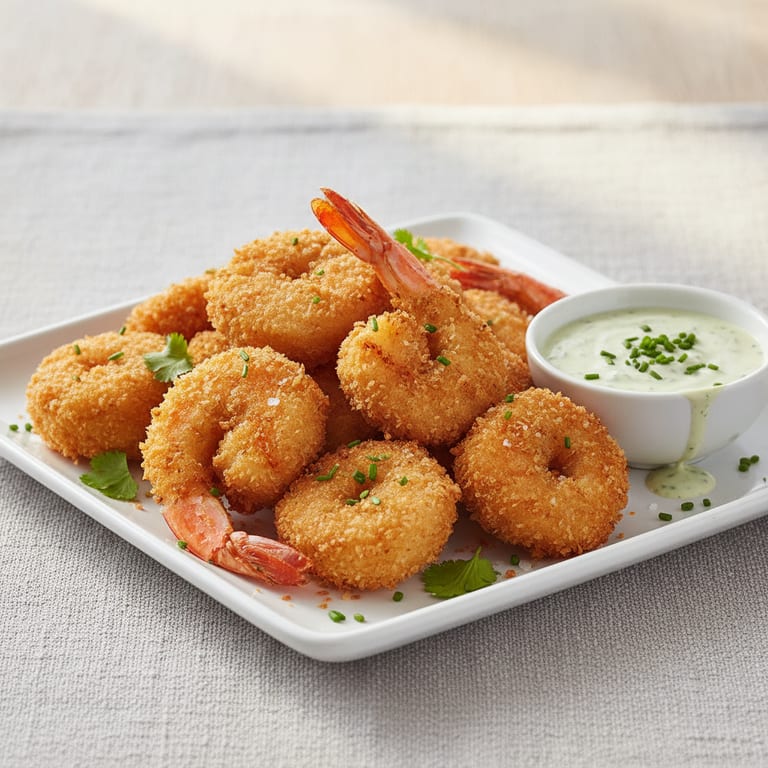 Beignets de crevettes marinées