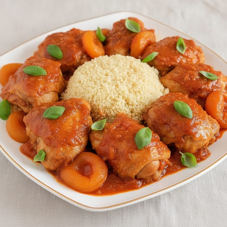 Tajine de poulet aux abricots