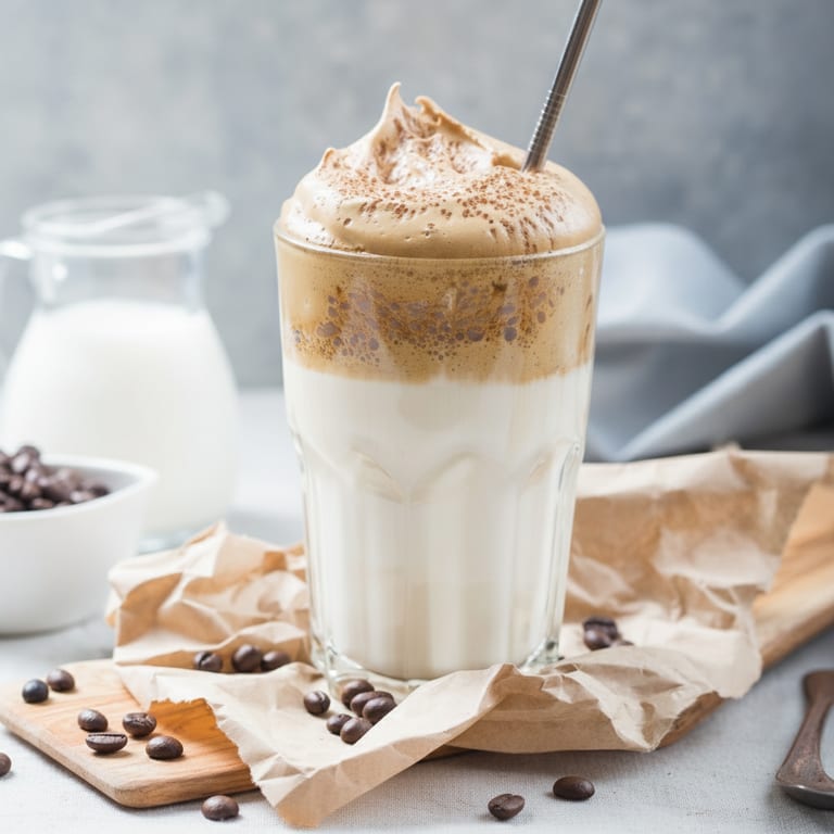 Dalgona coffee (café fouetté)