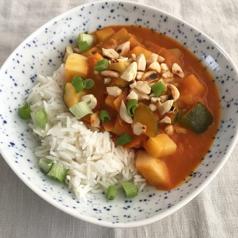 Curry de lentilles corail et petits légumes