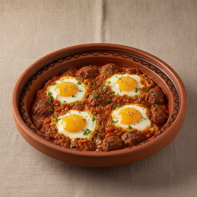 Kefta aux oeufs et à la tomate