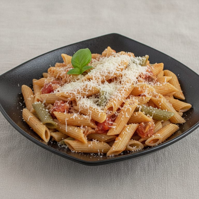 Pasta pezoti (penne sauce aux tomates et anchois)