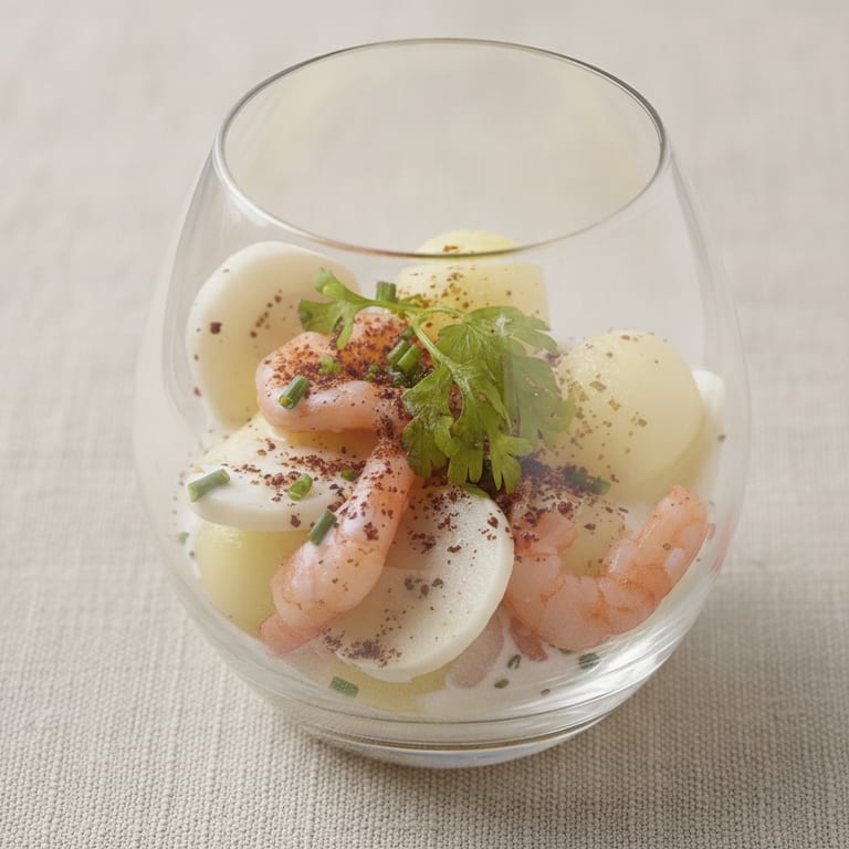 Melon with shrimp