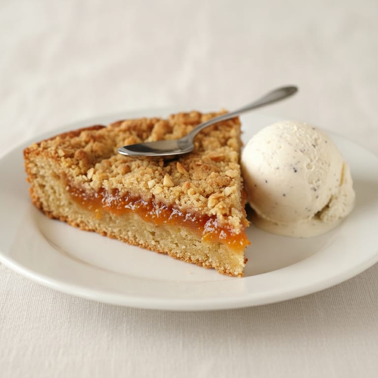 gâteau aux amandes et confiture
