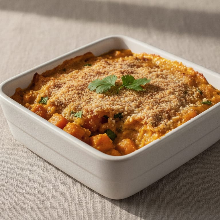 Cari de patate douce gratiné