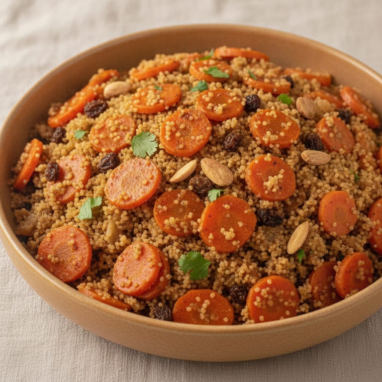Carottes et semoule à la Marocaine