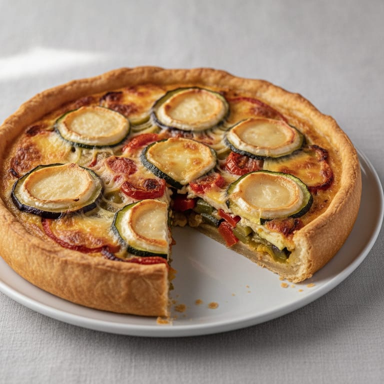 Ratatouille and goat cheese tart
