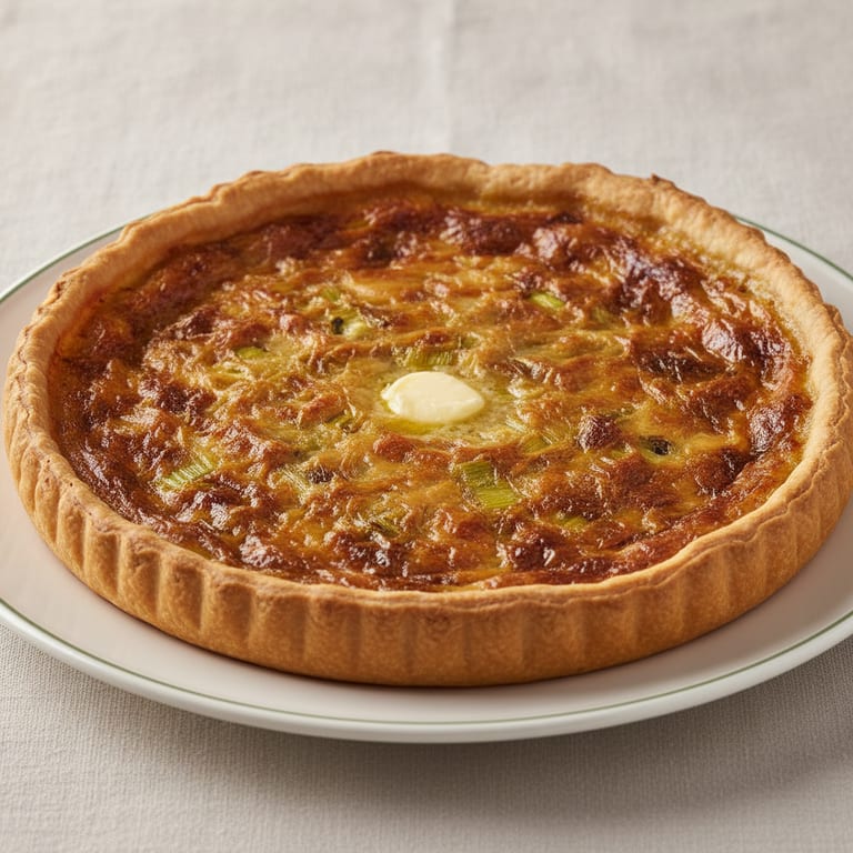 Tarte fondante aux poireaux