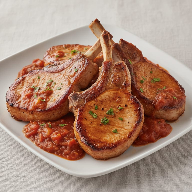 Côte de porc à la sauce tomate