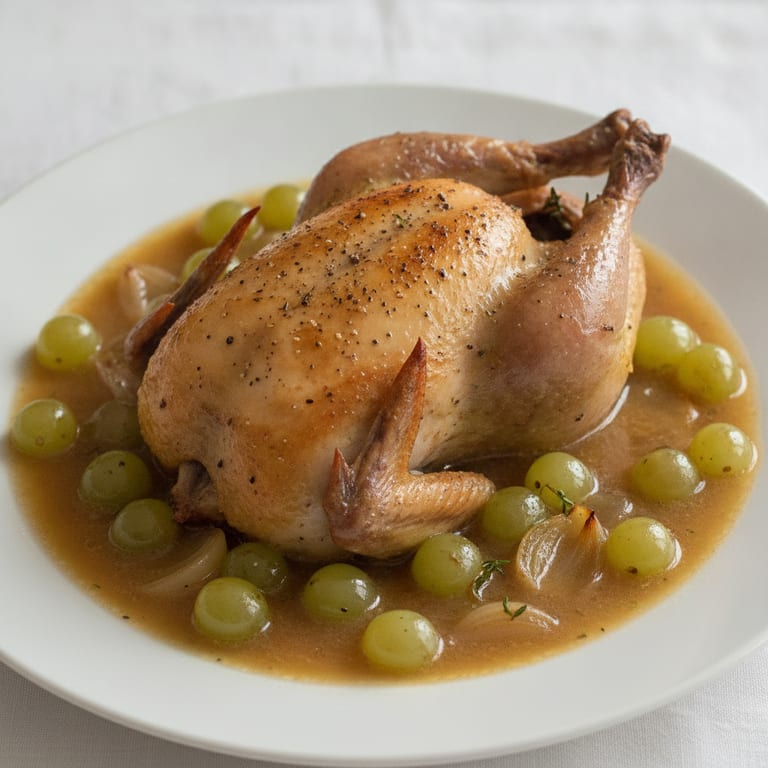Pintade aux raisins et au cidre