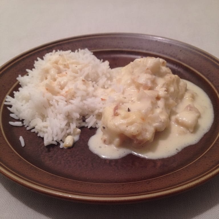 Cod fillet with shallots and mustard
