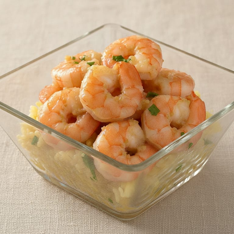 Crevettes flambées au gingembre